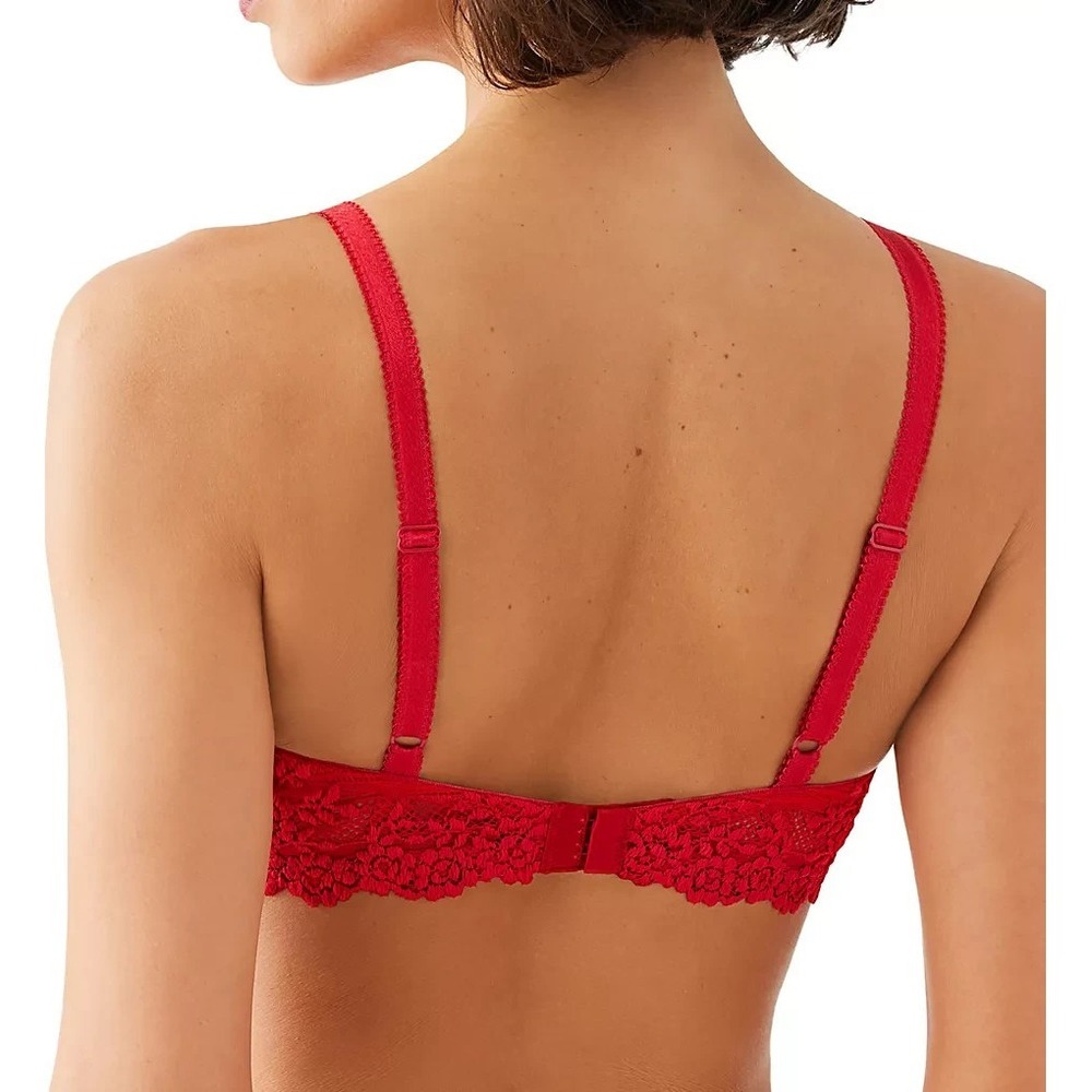 Wacoal Embrace Lace Contour Bra Equestrian Red Size 34 DDD 34DDD NEW - Picture 2 of 2